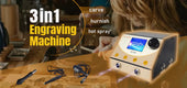 Katway 3 in 1 Jewelry Engraving Machine,Air-free HH-R01