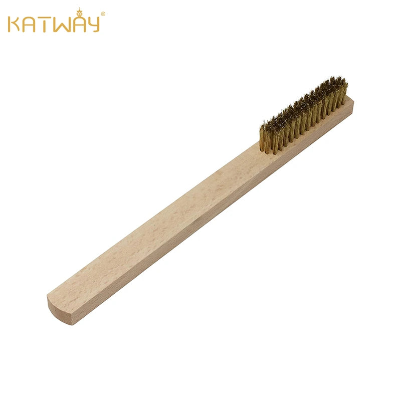 Wooden Handle Copper Wire Brush Sanding & Rust Removal Cleaning Brush, HH-HB04