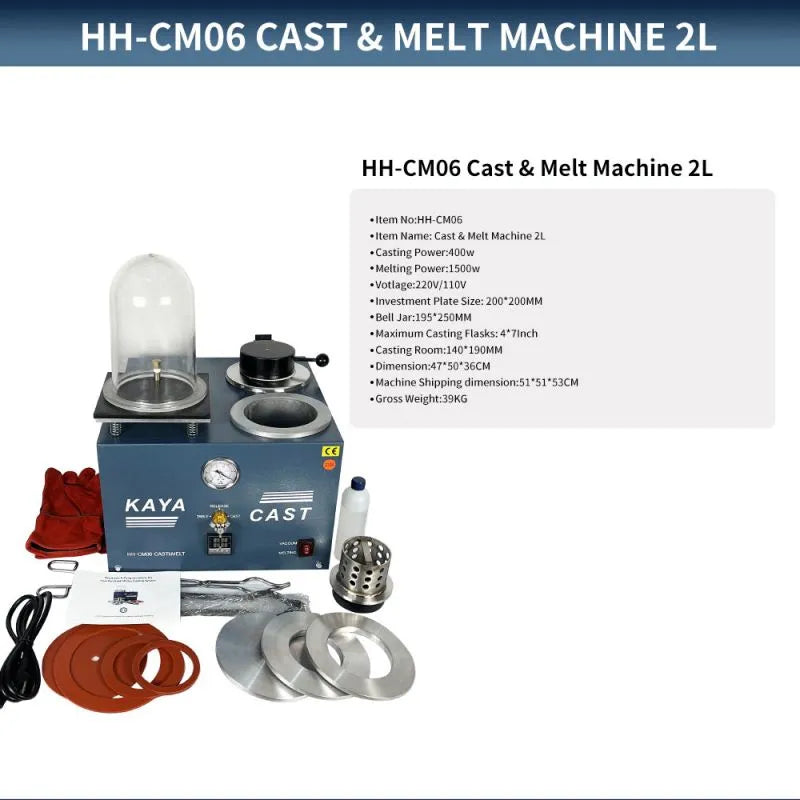 Medium Vacuum Investing & Casting Machine 4L,HH-CM03 - 110V