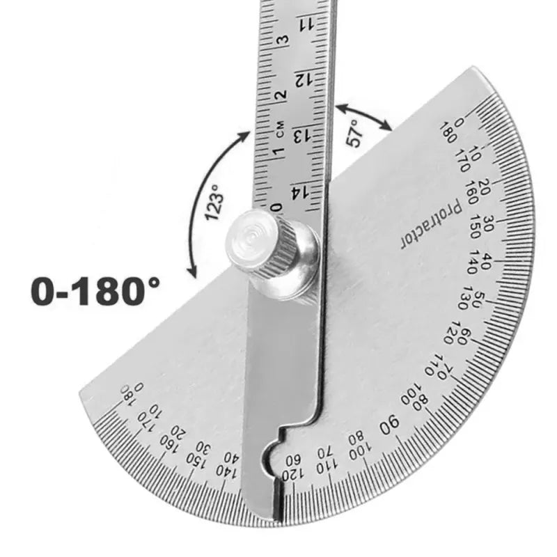 Semi-Circular 180° Protractor Angle Measuring Tool, 14cm Carpenter Divider Ruler,HH-AA90