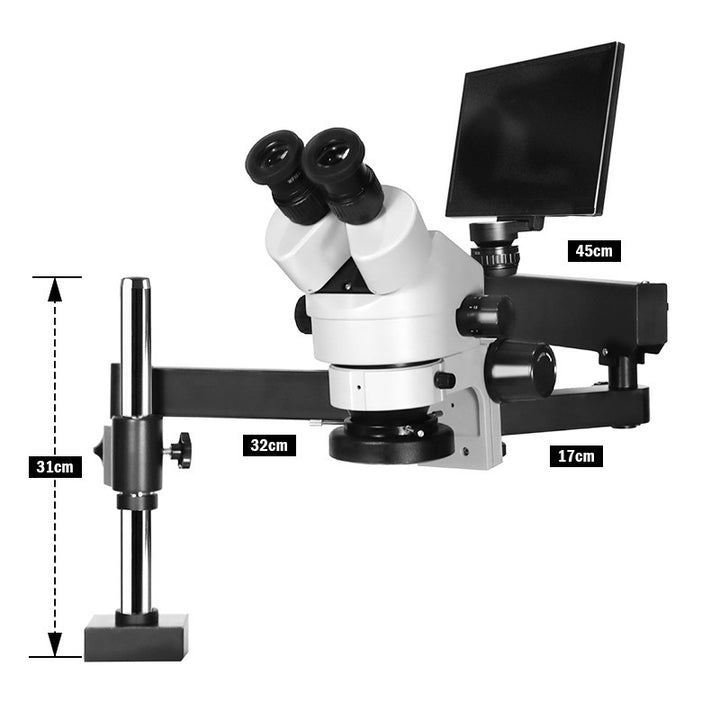 Katway LCD Digital Trinocular Microscope Stereo Zoom,7X-90X Magnification,HH-MH01B