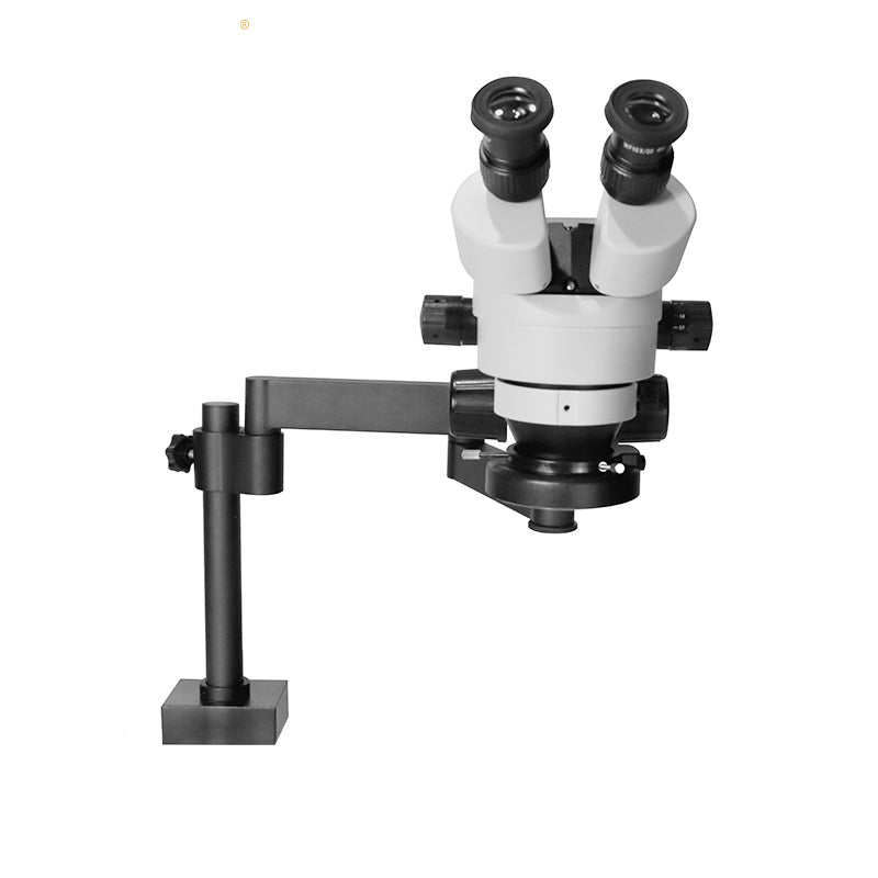 Katway HH-MS03A Binocular Stereo Zoom Microscope,Clamping Articulating Arm Stand 7X-90X Magnification- LED Light