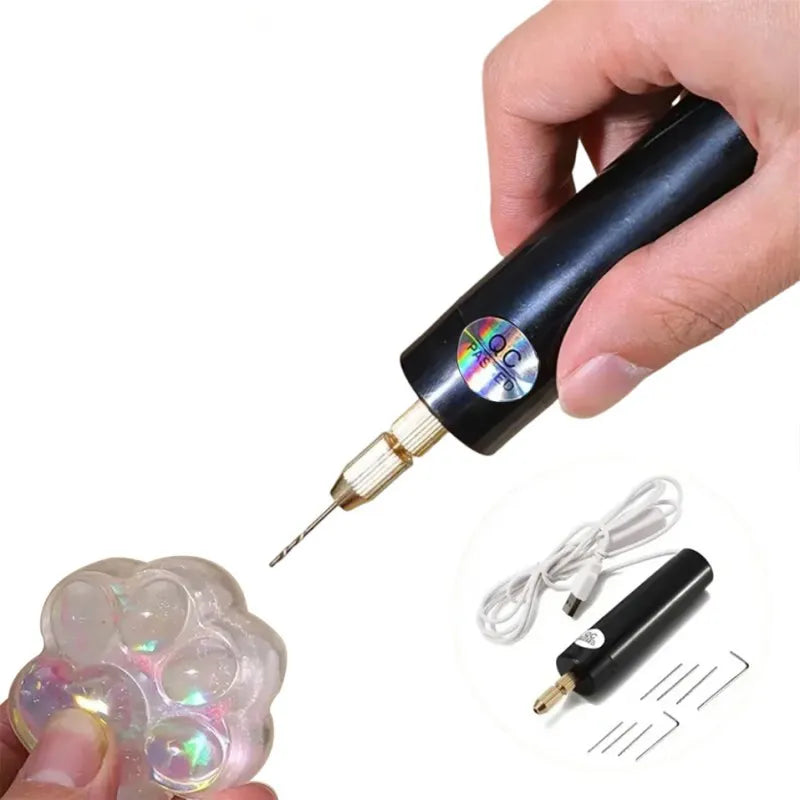 USB-Powered Mini Drill for DIY Resin Jewelry, Woodworking, and Craft Carving Projects,HH-AA27