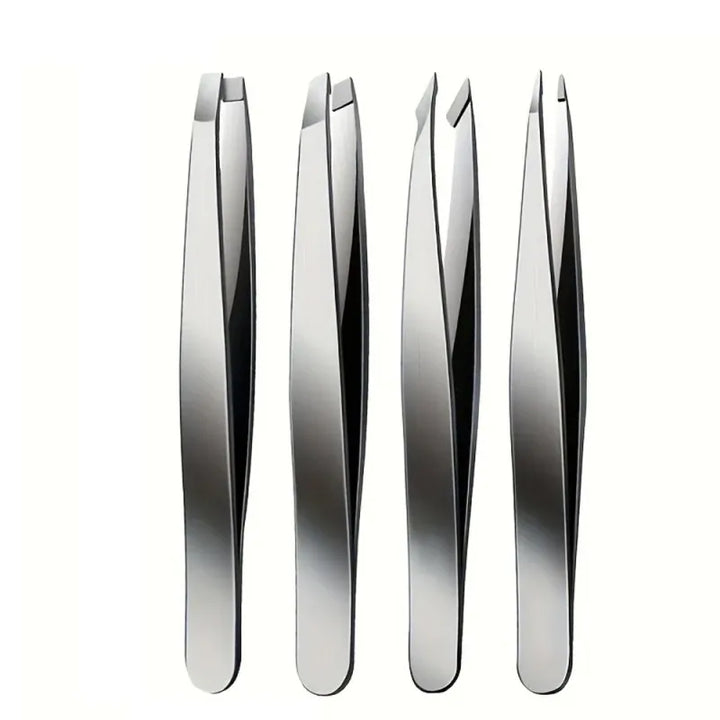  4-Piece Precision Tweezers Set for Eyebrow Shaping and Hair Removal,HH-AA29