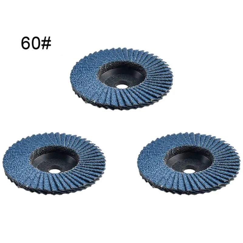 3-Inch (75mm) Flat Flap Discs Set, 3pcs Grinding Wheels for Wood Cutting, Sanding, Polishing, and Abrasive Angle Grinder Tools,HH-AA84