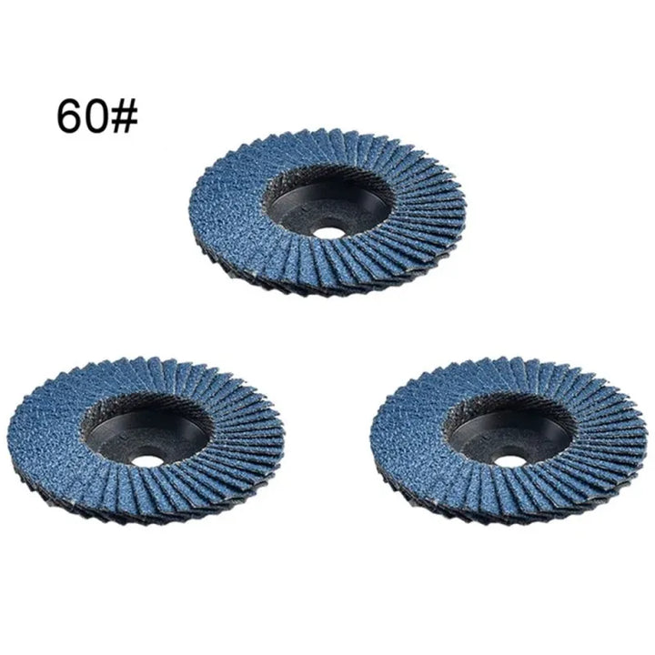 3-Inch (75mm) Flat Flap Discs Set, 3pcs Grinding Wheels for Wood Cutting, Sanding, Polishing, and Abrasive Angle Grinder Tools,HH-AA84