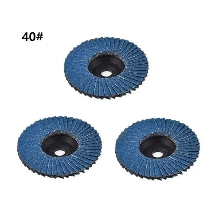 3-Inch (75mm) Flat Flap Discs Set, 3pcs Grinding Wheels for Wood Cutting, Sanding, Polishing, and Abrasive Angle Grinder Tools,HH-AA84