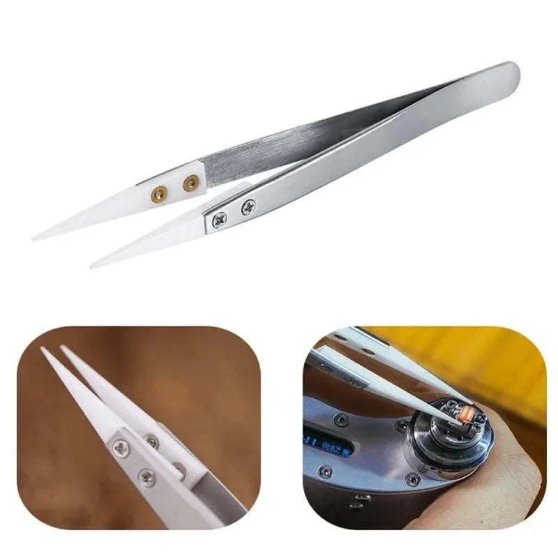 Ceramic Anti-Static Tweezers for Precision Soldering and Electronics Handling,HH-AA19