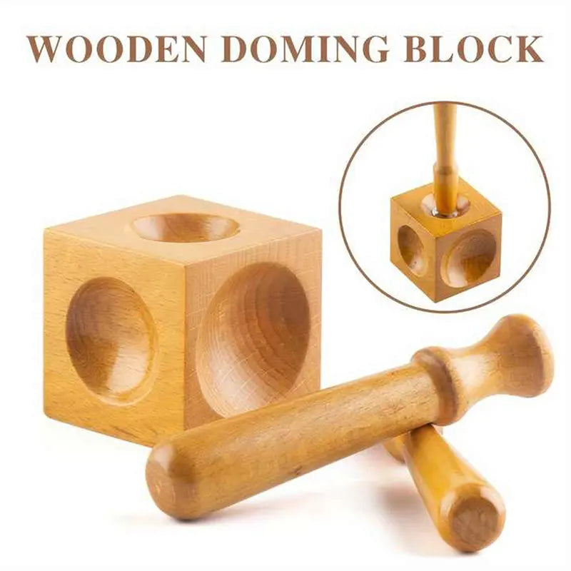 Wooden Dome Block Jewelry Making Kit, HH-WP02