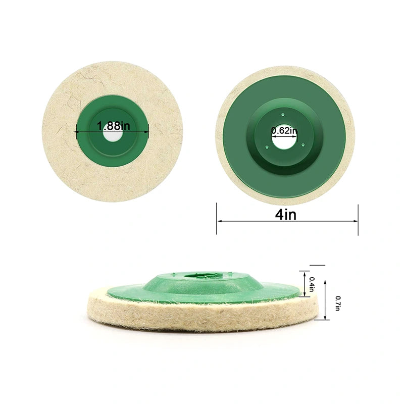 10PCS Round Wool Felt Disc Wheel Pads, HH-BW02