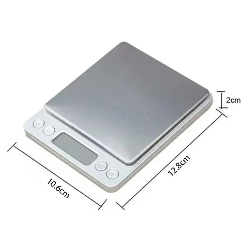 High-Precision Digital Kitchen and Jewelry Scale, 500g/0.01g to 3kg/0.1g with Dual Trays,HH-AA95