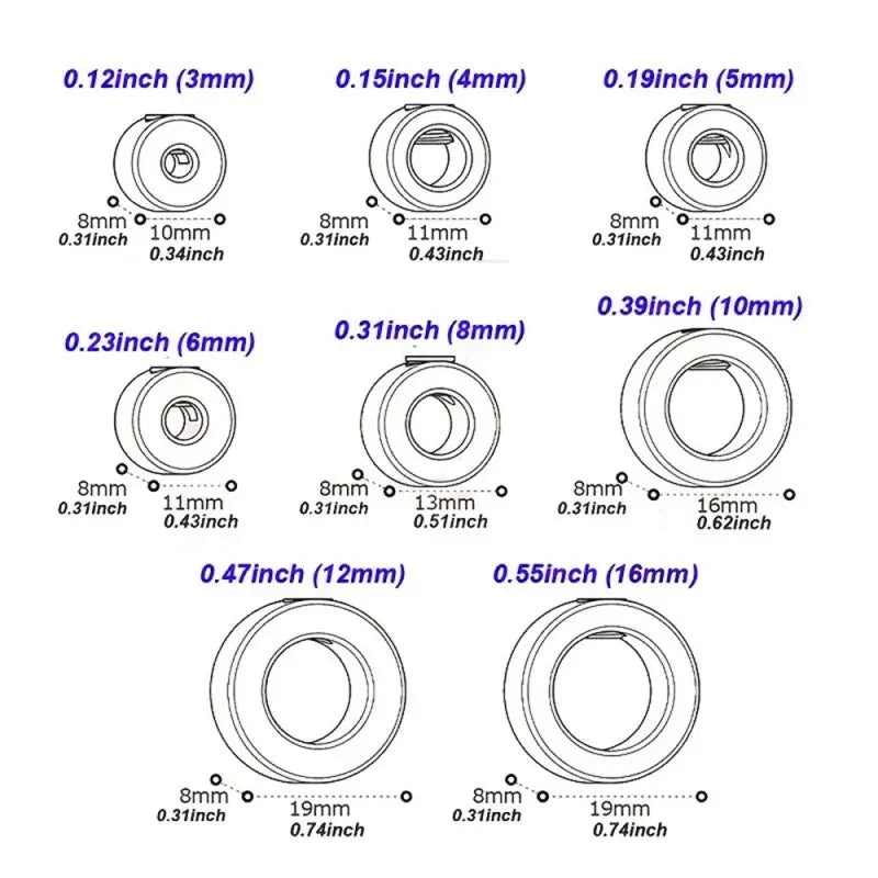 Adjustable Drill Bit Depth Stop Collar Set with Allen Wrench and Positioning Rings,HH-AA98