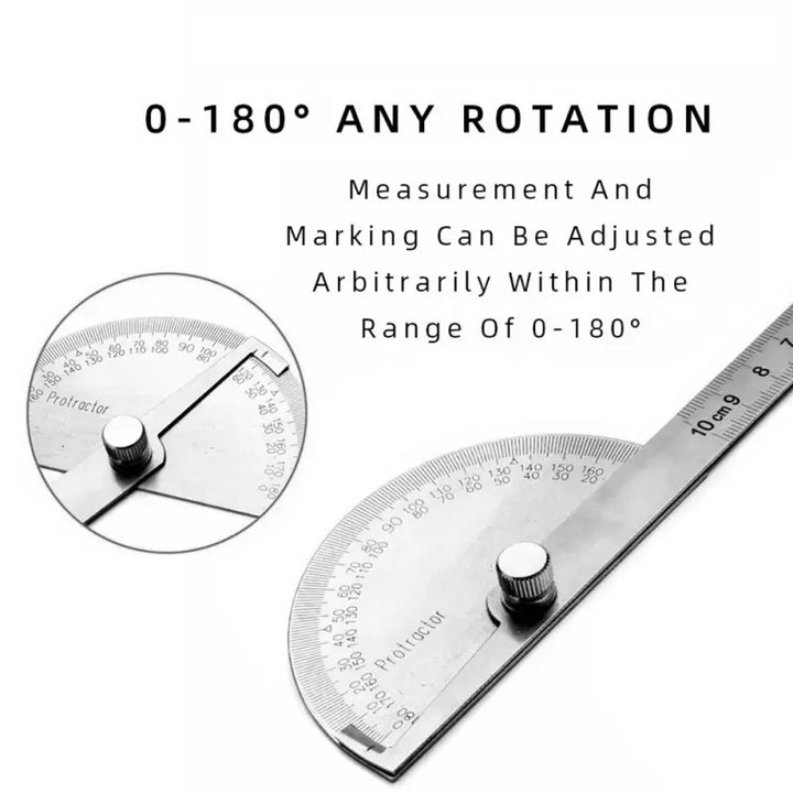 Semi-Circular 180° Protractor Angle Measuring Tool, 14cm Carpenter Divider Ruler,HH-AA90