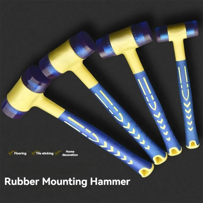 Versatile Rubber Mallet with Double Heads and Insulated Handle, 25mm-45mm,HH-AA64