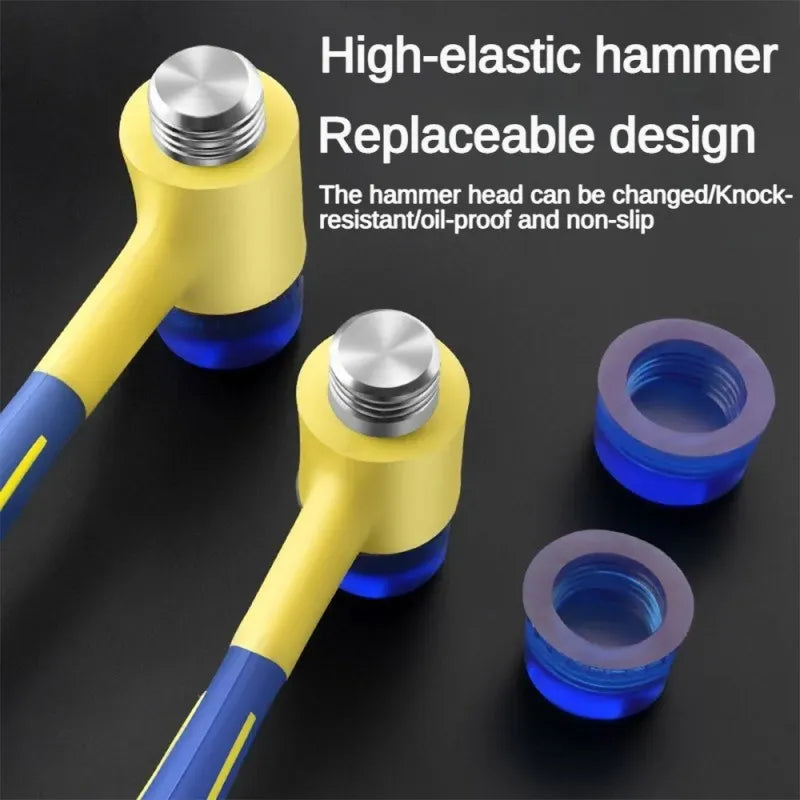 Versatile Rubber Mallet with Double Heads and Insulated Handle, 25mm-45mm,HH-AA64