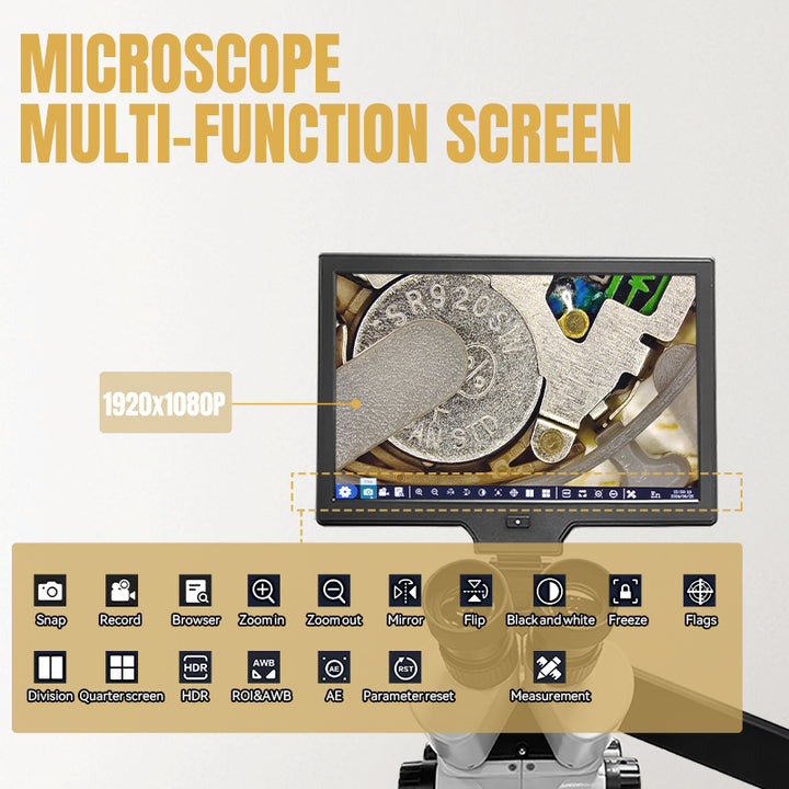 Katway LCD Digital Trinocular Microscope Stereo Zoom,7X-90X Magnification,HH-MH01B