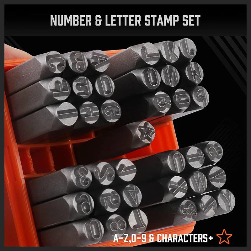 37-Piece Number and Letter Stamp Set, HH-MT01