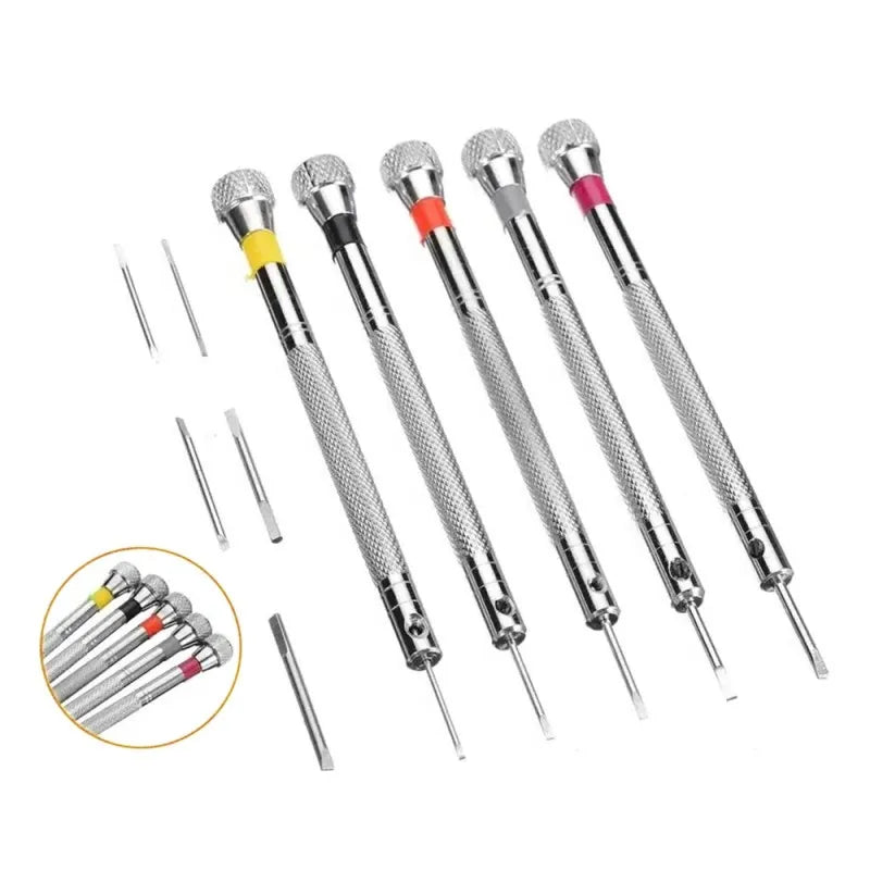 5-Piece Steel Screwdriver Set with Mini Pins for Watch Strap Removal,HH-AA35