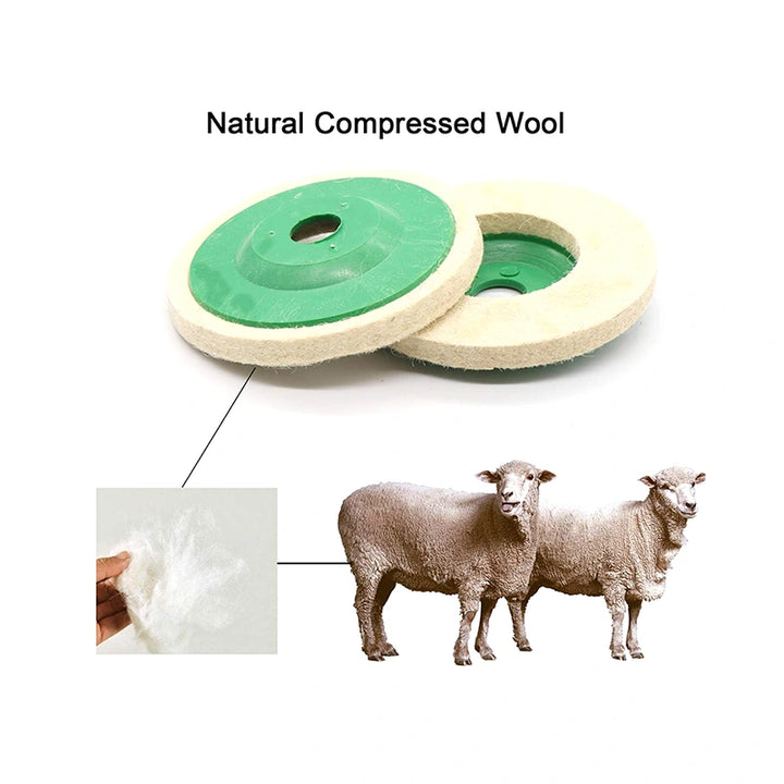 10PCS Round Wool Felt Disc Wheel Pads, HH-BW02