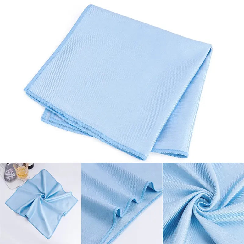 10-Pack Blue Microfiber Polishing Cloths, HH-PC05