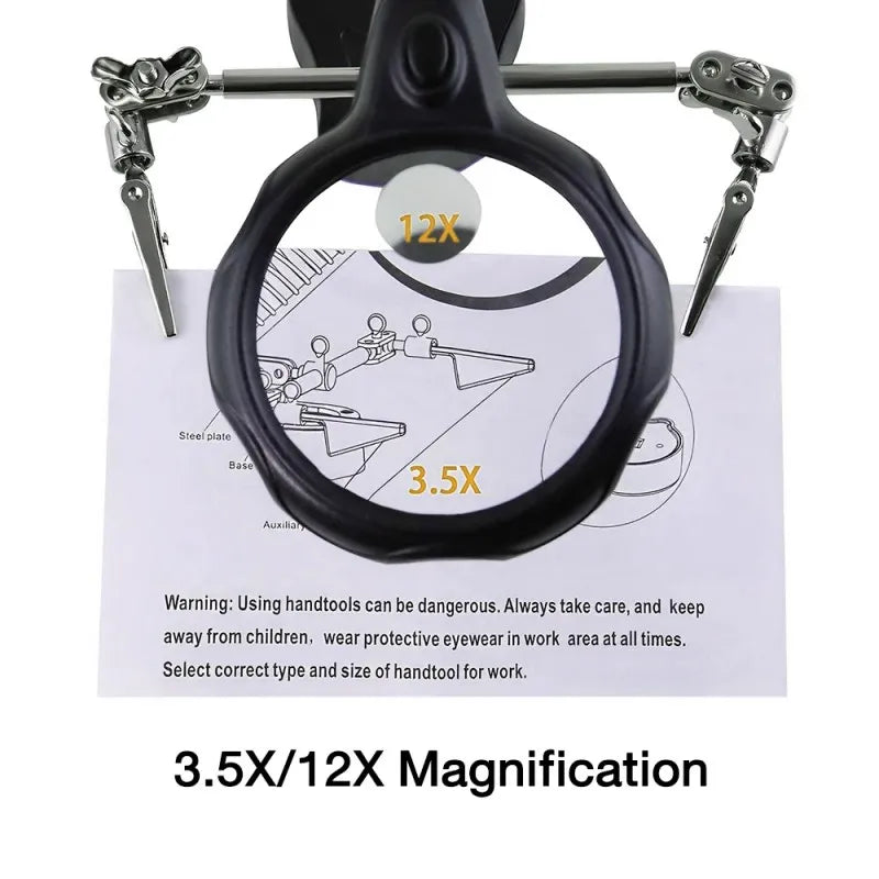 3.5x-12x Magnifying Glass for Welding and Circuit Board Work,HH-AA42