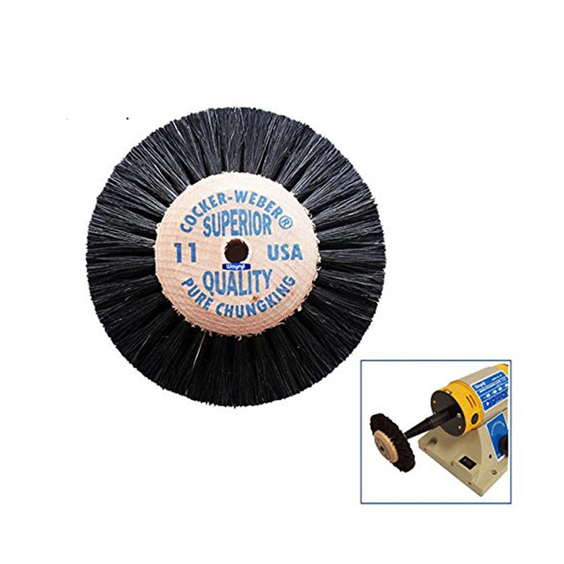 Wooden Wheel Rotating Bristle Brush, HH-WB01