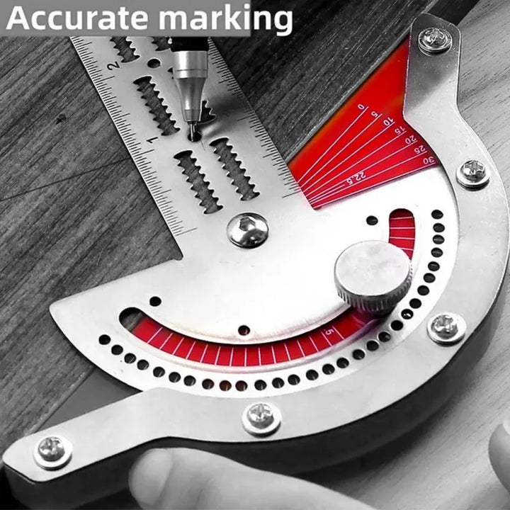 Precision Stainless Steel Angle Protractor - Carpenter's Edge Measuring Tool for Woodworking,HH-AA92