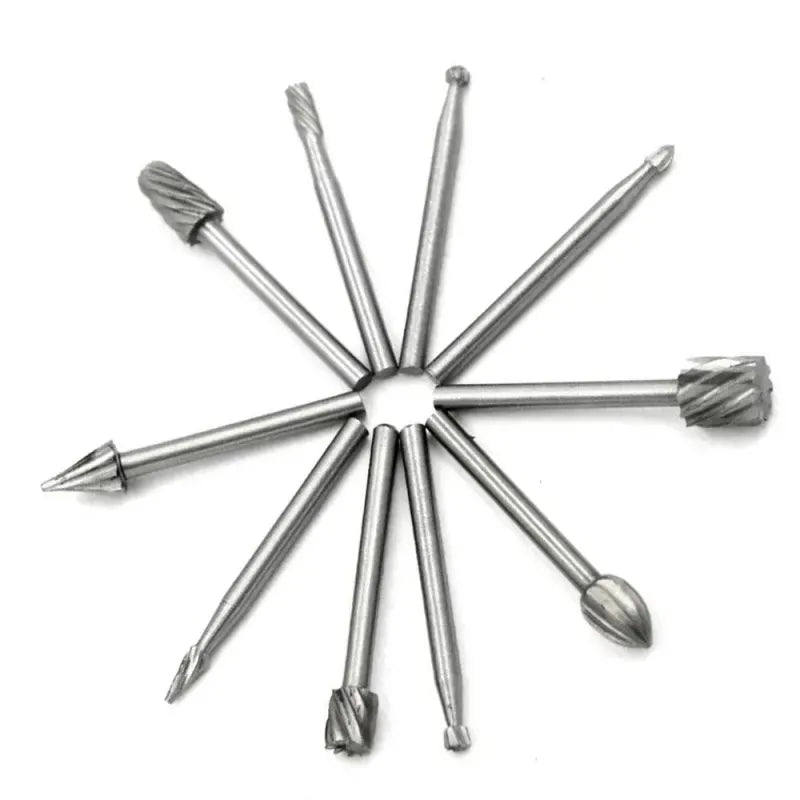 10pc High-Speed Steel Rotary File Kit for DIY Projects and Woodworking,HH-AA54