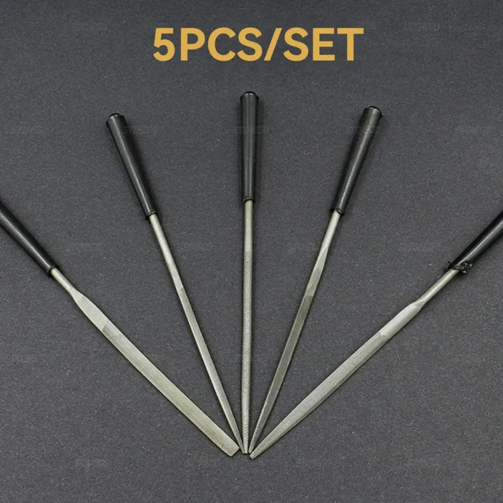 High-Quality Needle Files Set (5/10PCS, 3x140mm) for Crafting Metal & Stone,HH-AA48