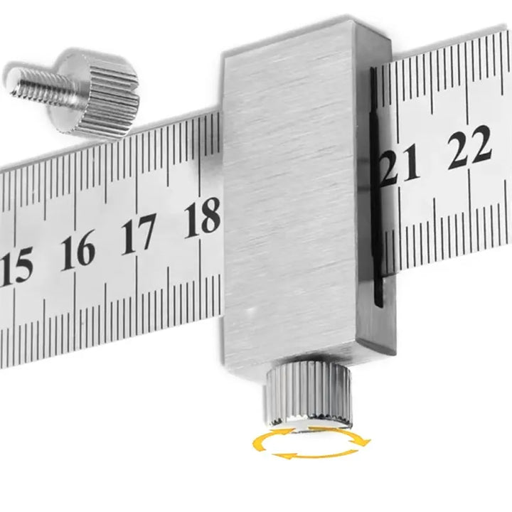 Steel Carpenter's Square with Positioning Block - Precision Measuring and Marking Tool for Woodworking,HH-AA91