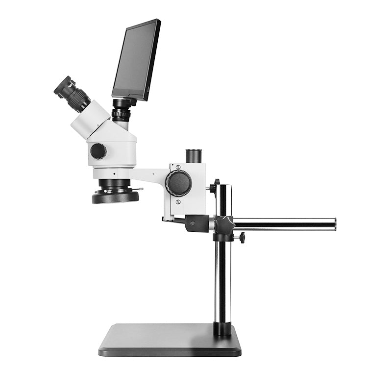 Katway HH-MH03B LCD Digital Trinocular Microscope Stereo Zoom,Boom-Arm Stand 7X-90X Magnification