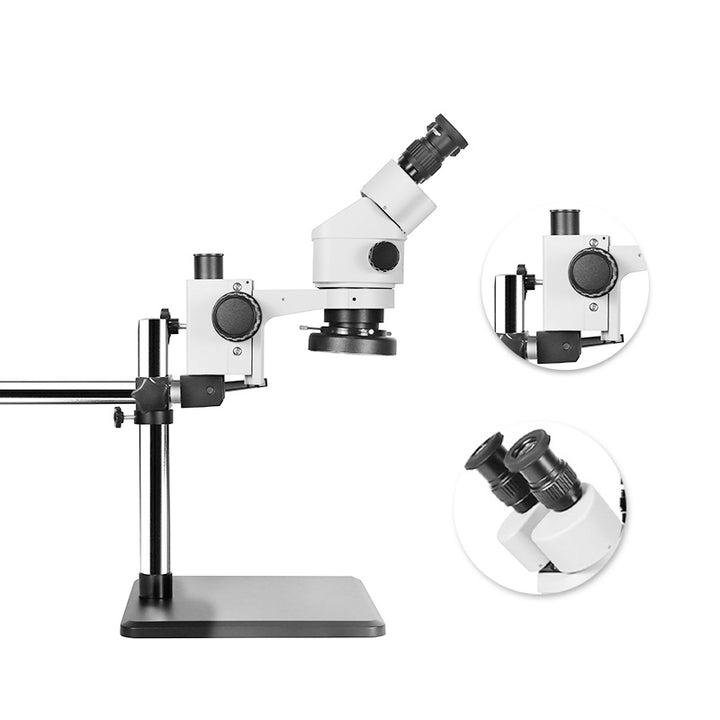 Katway HH-MH03A Binocular Microscope Stereo Zoom,56-Bulb LED Ligh,Boom-Arm Standt,7X-90X Magnification