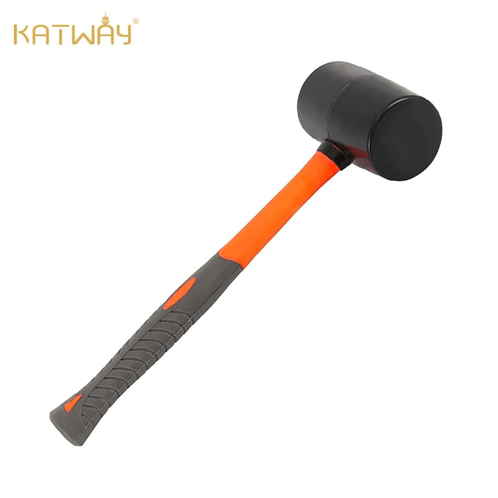 Rubber Hammer with Black Plastic Handle and Non-slip Handle, HH-LH07