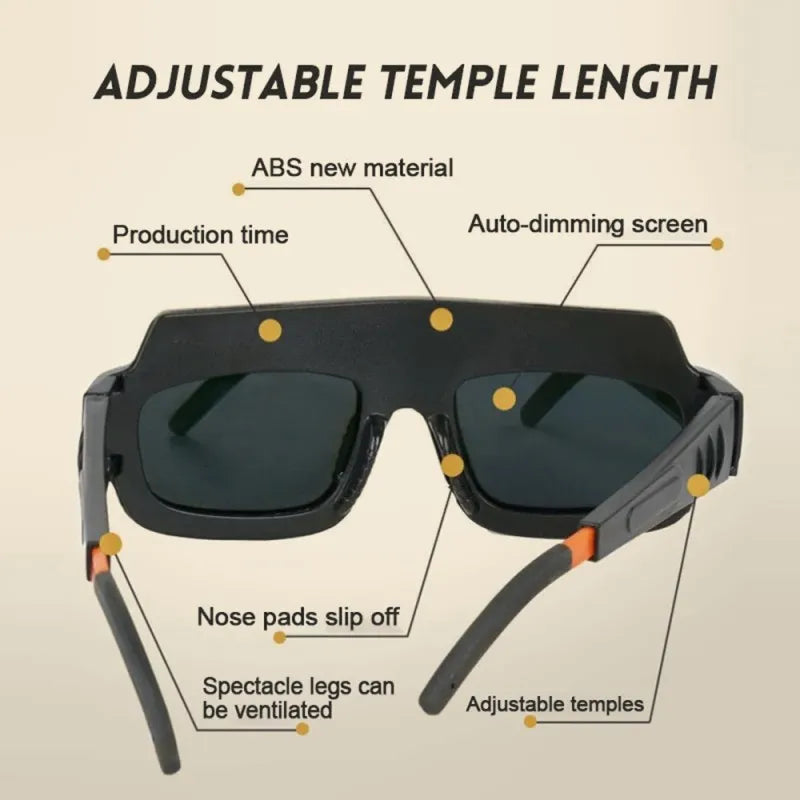 Auto-Darkening Welding Goggles, Anti-Glare Protective Glasses for Argon Arc Welding and Eye Safety,HH-AA80