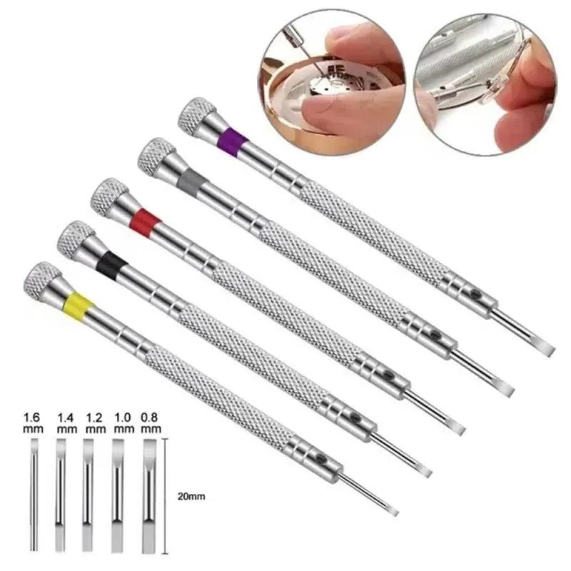 5-Piece Steel Screwdriver Set with Mini Pins for Watch Strap Removal,HH-AA35