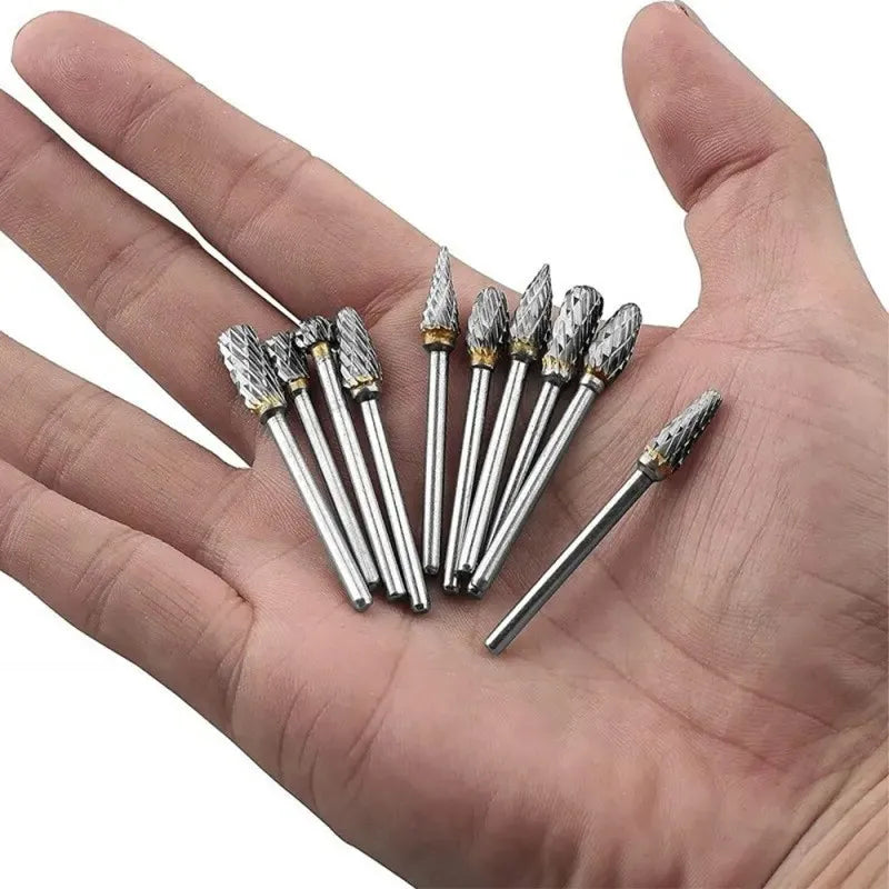 10PCS Tungsten Carbide Burr Set for Precision Woodworking and Grinding,HH-AA53