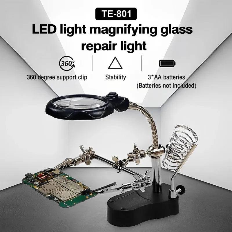 3.5x-12x Magnifying Glass for Welding and Circuit Board Work,HH-AA42