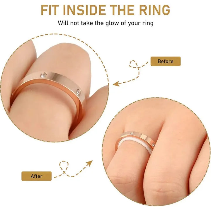 Large Transparent Invisible Silicone Ring Resizer and Tightener for Jewelry Adjustment，HH-AA72