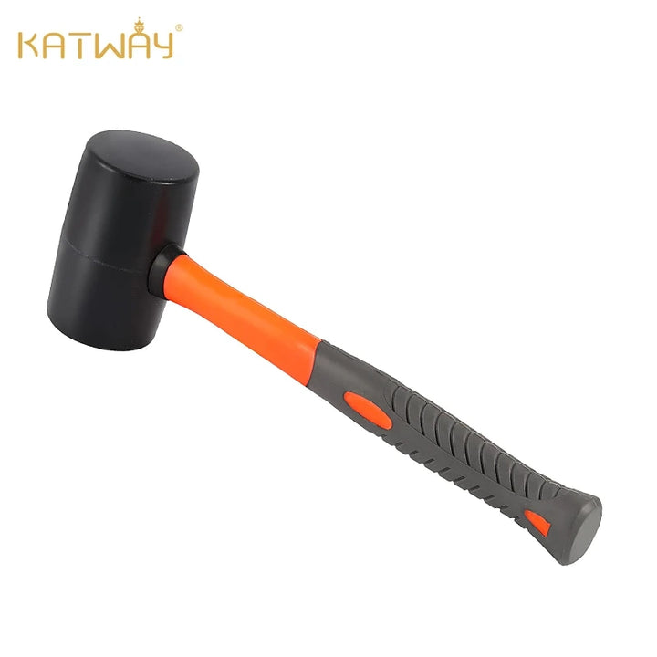 Rubber Hammer with Black Plastic Handle and Non-slip Handle, HH-LH07