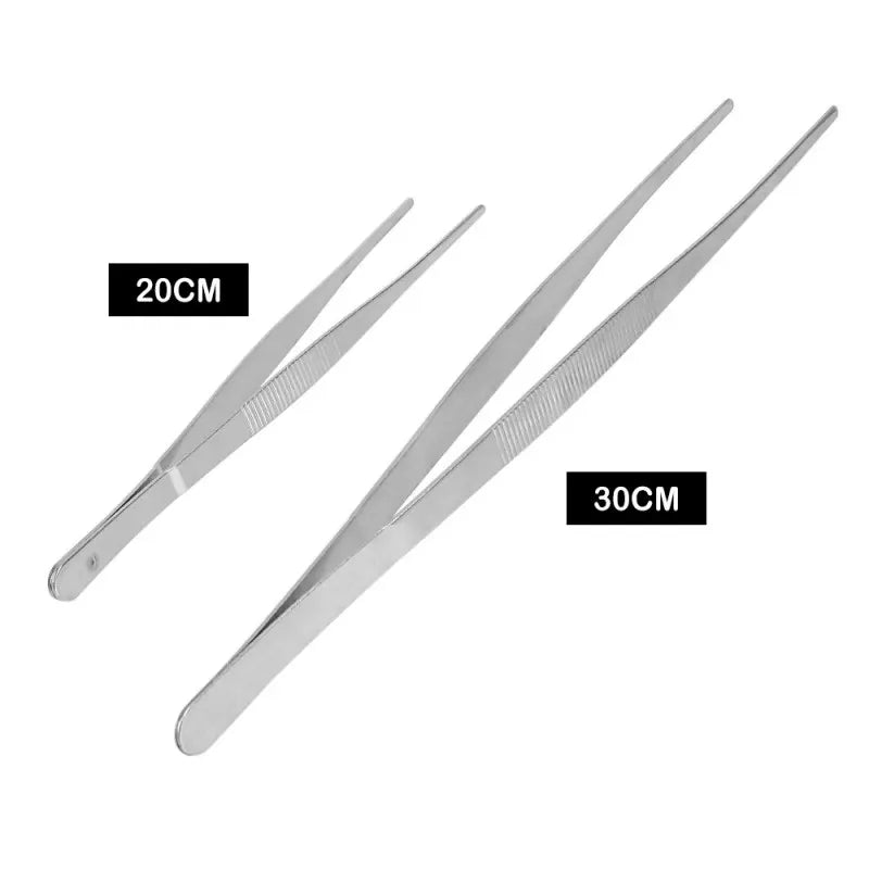 Precision Stainless Steel BBQ Tweezers Tongs, 20cm & 30cm Options,HH-AA69