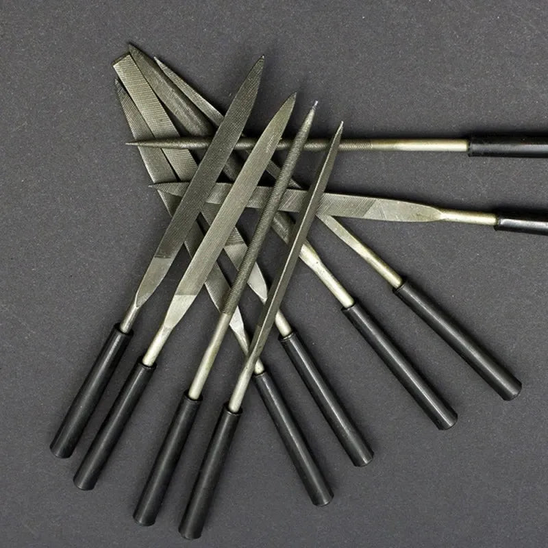 High-Quality Needle Files Set (5/10PCS, 3x140mm) for Crafting Metal & Stone,HH-AA48