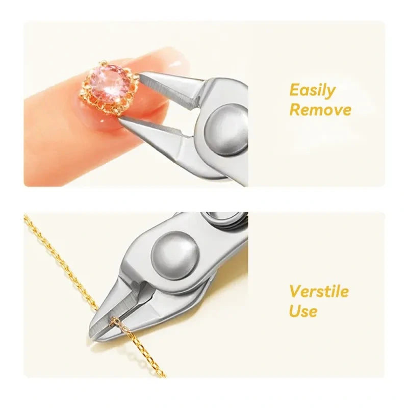 Strong Diamond Removal Pliers and Mini Jewelry Trimmer for Precision Cutting, HH-FP13