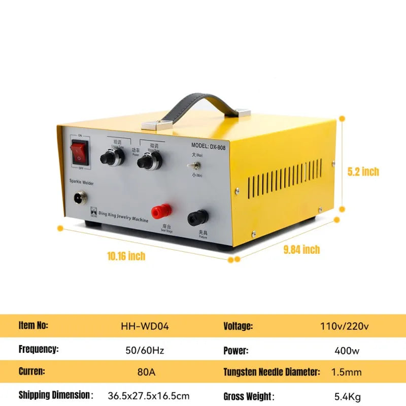 80A Pulse Jewelry Spot Welding Machine for Gold, Silver & Platinum,HH-WD04