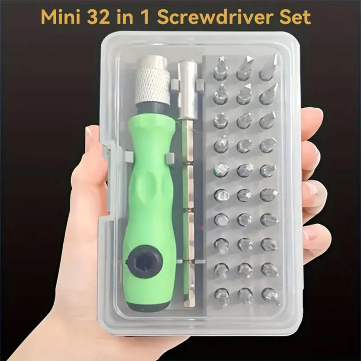 32-Piece Mini Precision Screwdriver Set with Magnetic Tips for Device Repairs,HH-AA38