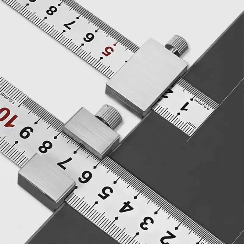 Steel Carpenter's Square with Positioning Block - Precision Measuring and Marking Tool for Woodworking,HH-AA91