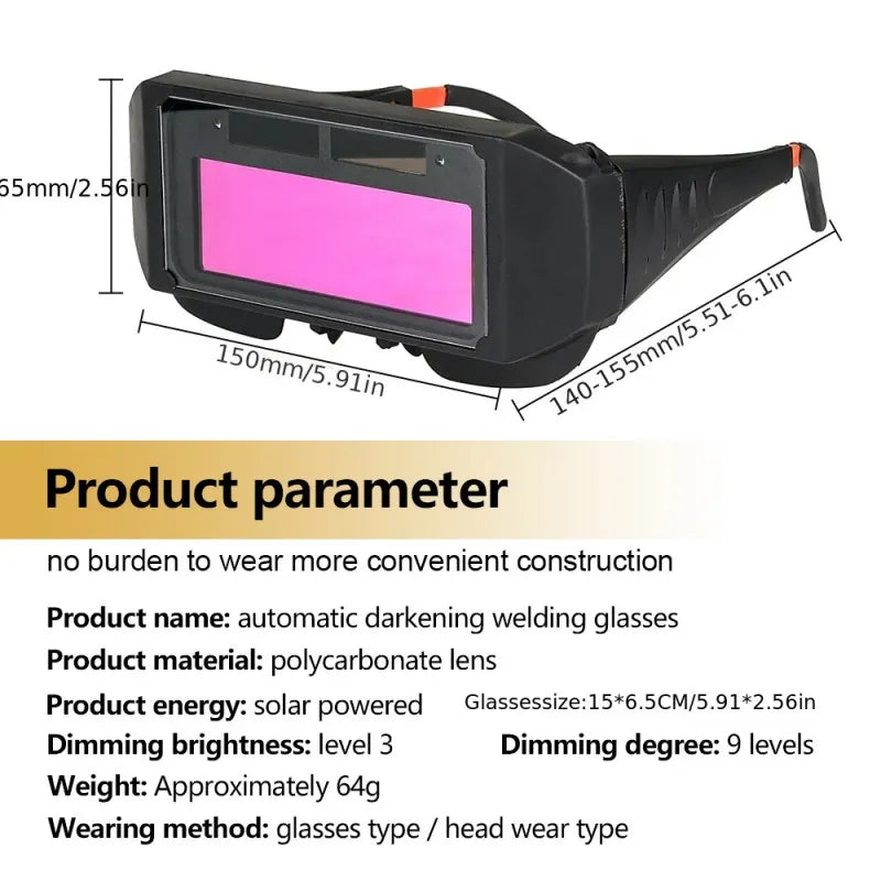  Auto-Darkening Welding Goggles for Eye Protection and Safety，HH-AA79