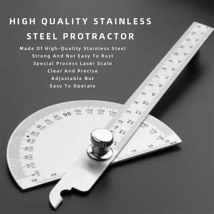 Semi-Circular 180° Protractor Angle Measuring Tool, 14cm Carpenter Divider Ruler,HH-AA90