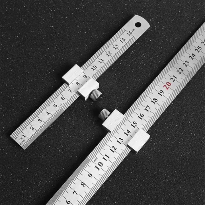 Steel Carpenter's Square with Positioning Block - Precision Measuring and Marking Tool for Woodworking,HH-AA91