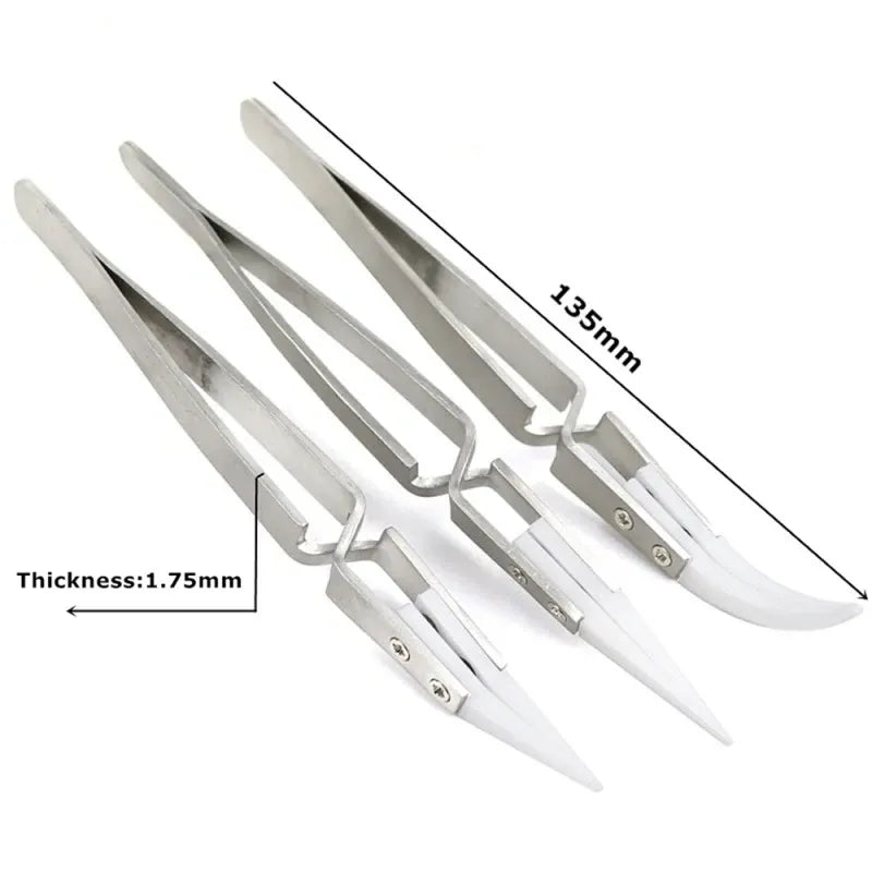 Ceramic Anti-Static Tweezers for Precision Soldering and Electronics Handling,HH-AA19