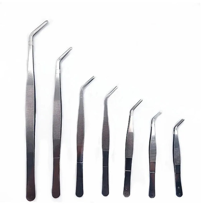  Stainless Steel Medical Tweezers with Straight and Curved Tips for Precision Handling,HH-AA28